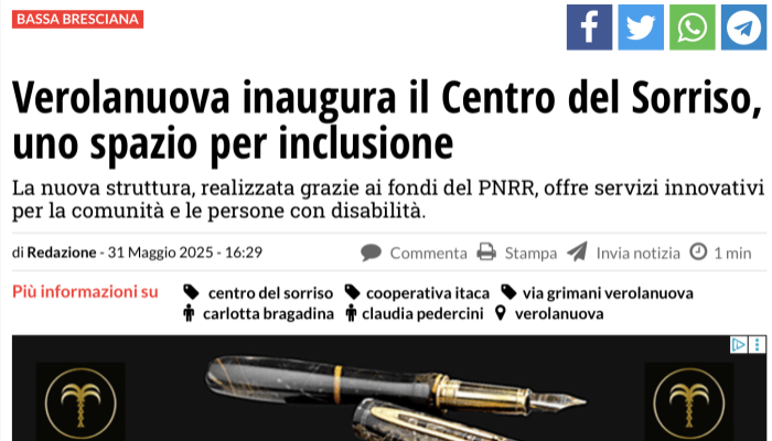 Qui Brescia | Verolanuova inaugura il Centro del Sorriso, uno spazio per inclusione