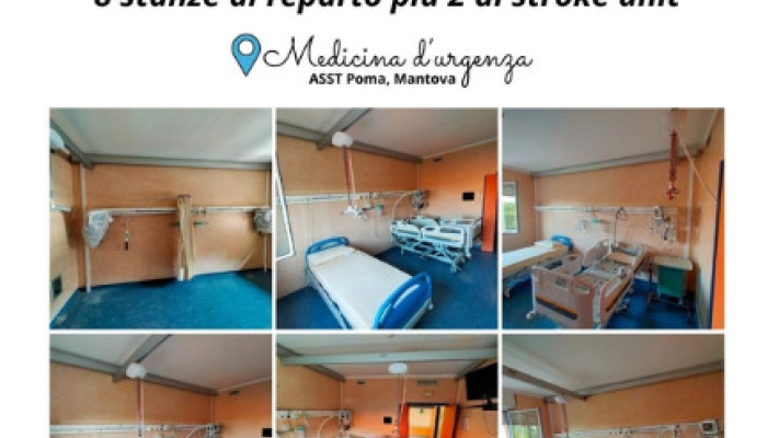 8 stanze di reparto più 2 di stroke unit